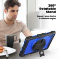 thumbnail image 4 of Case for Lenovo Tab K10 10.3 Inch / M10 FHD Plus 2020 2nd Gen with Screen Protector, 360 Degree Rotating Kickstand Hand Strap Heavy Duty Shockproof Cover with Shoulder Strap, Dark Blue PC, 4 of 7