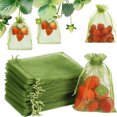 thumbnail image 2 of Small Gift Bags,Fruit Protection Green Yarn Mesh Bag with Drawstring,Organza Material for Gift Jewelry Trinket Packaging,Gift Bags Small Size, 2 of 6
