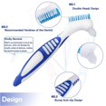 thumbnail image 2 of 4PCS Denture Toothbrushes - Denture Brush for Denture Cleaning - Multi-Layered Bristles & Ergonomic Rubber Handle, 2 of 9