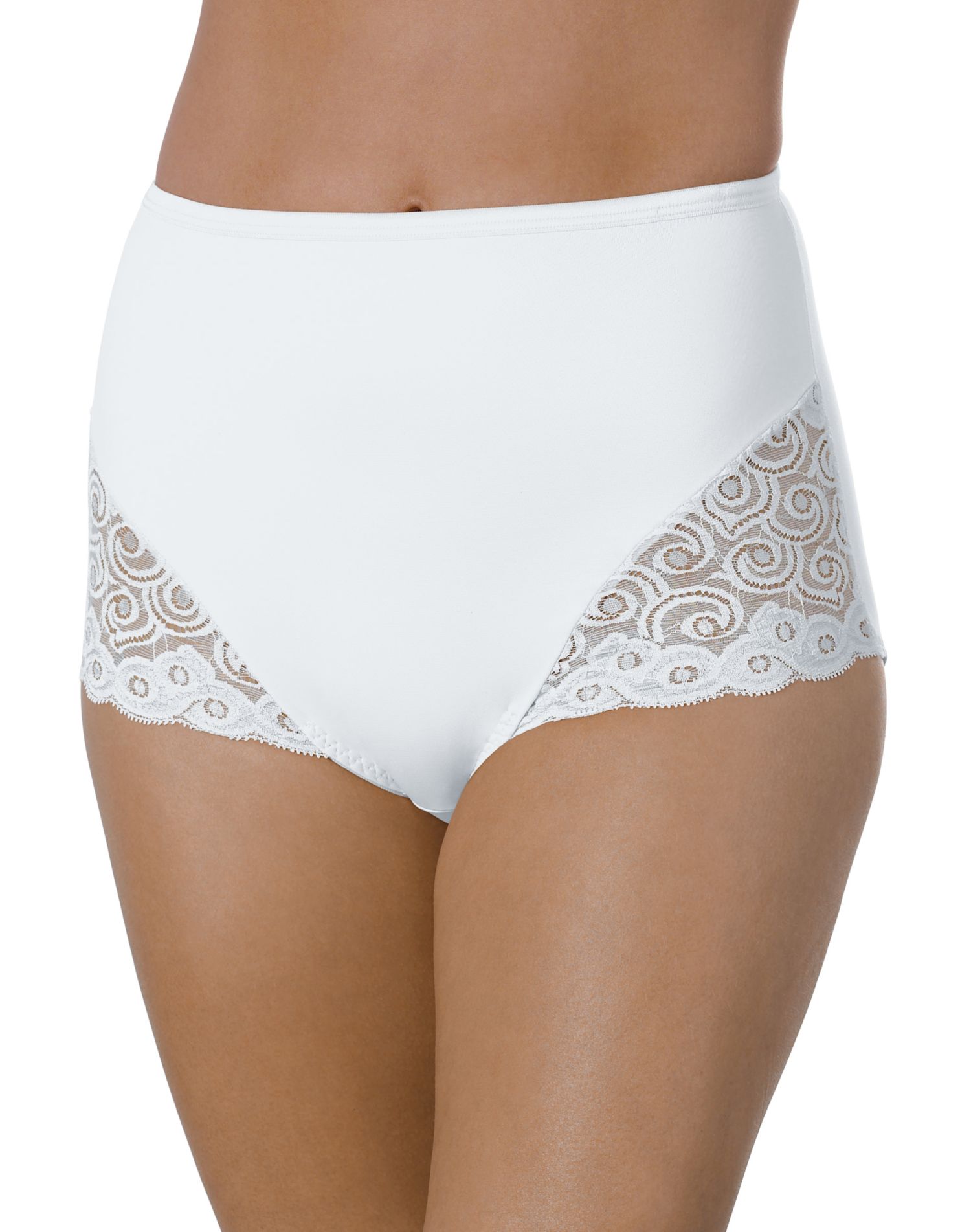 Bali Culotte en Dentelle à Contrôle Ferme pour Femmes - Article à Succès, TG, 2 Blanc