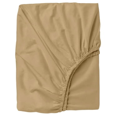Fitted Sheet Only - Alaskan King Size, Taupe Color 300-Thread-Count Egyptian Cotton 15-inch Deep Pockets 1-PC Bottom Fitted Sheet