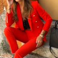 thumbnail image 5 of MesaSe Womens Casual Pocketed Office Blazers Draped Open Front Cardigans Jacket Work Suit Red, 5 of 5