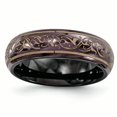 thumbnail image 1 of Edward Mirell Black Ti Domed Anodized Copper Color 6mm Band Size 9, 1 of 4