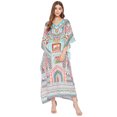 thumbnail image 1 of Robe Kaftan Longue Décontractée Ample à Manches Kimono pour Femmes Grande Taille, Tenue de Villégiature, Robe de Soirée, Fête, Été, Plage, Couvre-Maillot, 1 of 6