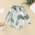 thumbnail image 3 of Girls Rash Guard Swimwear Striped Ruffle Sun Protection Long Sleeve Toddler Girl Bathing Suit 3-4 Years, 3 of 4