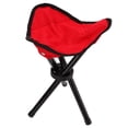 thumbnail image 1 of Camping Stool, Safe Camping Tripod  High Load Bearing Capacity Portable Ergonomic Design With Lanyard For Travel For Outdoor Red, 1 of 8