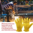 thumbnail image 4 of Clearance! Sweet Home Farm Gloves Full Cowhide Welding Handling High Temperature Plus Cotton A Brown, 4 of 9
