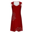 thumbnail image 4 of Penkiiy Robes d'Été pour Femmes 2024 Décontractées Ajustées Amples Couleur Unie Col Rond Tempérament Élégantes Robes Dos Nu 2TG Rouge, 4 of 5