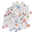 thumbnail image 3 of ANGGREK Decorative Button,Sewing Button,200pcs 0.6in Mixed Wooden Buttons English Letters Painting Decoration For Clothes Crafts, 3 of 8