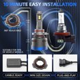 thumbnail image 3 of Amdohai 9006/HB4 LED Headlight Bulbs IP68 Waterproof Car LED Headlight Bulbs 6000K 600W 80000LM Bright LED Headlights, 2PCS, 3 of 8