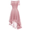 thumbnail image 3 of WEAIXIMIUNG Robes Tendance pour Invitées de Mariage pour Femmes Printemps 2024 Grande Taille Robe à Épaules Dénudées Asymétrique en A Robe de Cocktail de Mariage Rouge P, 3 of 4