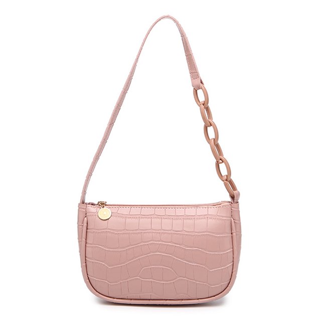 Sac à Bandoulière Classique Rétro en Similicuir à Effet Crocodile pour Femmes