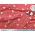 thumbnail image 3 of Soimoi Orange Poly Georgette Fabric Heart & Dots Print Sewing Fabric Yard 42 Inch Wide, 3 of 5