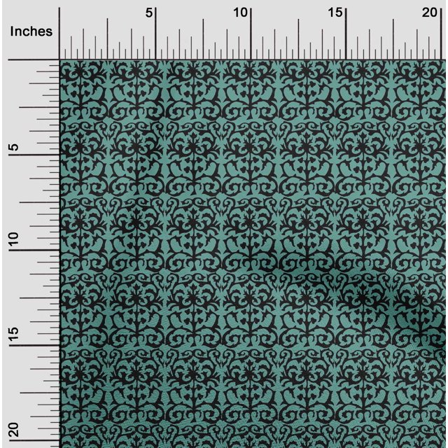 oneOone Cotton Flex Fabric Leaves|Swirl & Floral Block Decor Fabric Printed BTY 40 Inch Wide