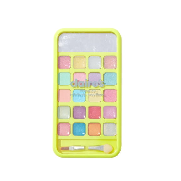 Claire's Smartphone Cosmetics Palette Sweets Themed, eyeshadows and lip gloss, includes applicator brush and mirror