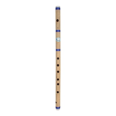 Musical Flutes C Natural Regular 7 Hole Bamboo Flute Bansuri - 19 Inch (English Note) By Indian Collectible