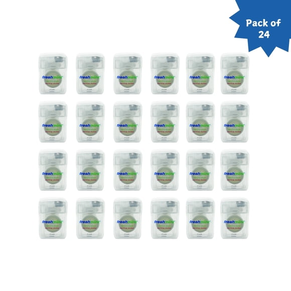 Freshmint® Soie Dentaire Cirée à la Menthe 12 Verges Emballée Individuellement 24/ Paquet