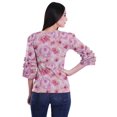 thumbnail image 4 of Moomaya Chemisiers Hauts pour Femmes Mode Robe à Manches Évasées Imprimée Vêtements Décontractés, 4 of 4