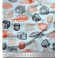 thumbnail image 1 of Soimoi Rayon Fabric Grains & Fish Food Print Sewing Fabric Yard 56 Inch Wide, 1 of 3