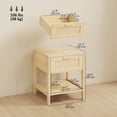 thumbnail image 3 of HOMCOM Nightstand Set of 2, Bedside Table with Drawer and Storage Shelf, 3 of 10
