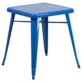 thumbnail image 1 of Flash Furniture 28" Table à Manger Carrée en Métal en Bleu, 1 of 9