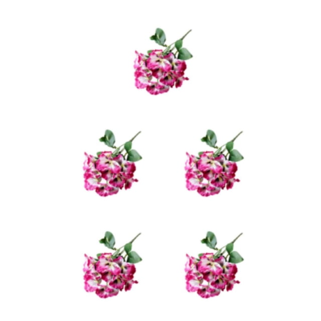 Decodeary Realistic Appearance Flower Decoration For Low Maintenance Garden Easy To Clean Cloth Decorations Fake Plants Flowers JH1240 5Set