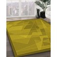 thumbnail image 3 of Ahgly Company Tapis d'Intérieur Lavables en Machine, Carrés Transitionnels Vert Jaune Foncé, Carrés de 7', 3 of 7