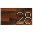 thumbnail image 3 of Plaque d'adresse petite PRO-DF en bois rustique,, 3 of 3
