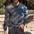 thumbnail image 2 of LUOGENLI T-shirts pour Homme pour Hommes Masculin Automne et Hiver Mode Imprimé Col Rond Manches Longues T-Shirt Rétro Imprimé Intégral Hauts T-shirts pour Hommes T-shirts Graphiques Vintage Saint-Patrick Gris TTG, 2 of 5