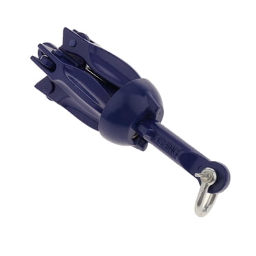 Blue Anchor Folding - Aluminum Alloy Grapnel Anchor Marin Boat Yacht Raft