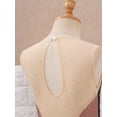 thumbnail image 4 of YONGHS Kids Girls Shiny Rhinestone Figure Ice Skating Dress Sleeveless Chiffon Ballet Dance Dress Light Coffee 8, 4 of 7