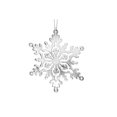 thumbnail image 1 of Christmas Flat Silver Metal Ornament Snowflake - Set of 12, 1 of 3