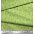 thumbnail image 2 of Soimoi Green polyester Crepe Fabric Stripe & Square Geometric Printed Craft Fabric by the Yard 42 Inch Wide, 2 of 3