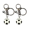 thumbnail image 1 of pitrice 2Pcs Keychain Mini Cartoon Key Ring Modern Handmade Girl Exquisite Bag Durable Auto Pendant Decoration Party Gifts Black Football, 1 of 9