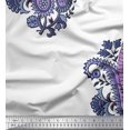 thumbnail image 1 of Soimoi Polyester Crepe Fabric Floral & Paisley Block Print Fabric by Yard 42 Inch Wide, 1 of 3