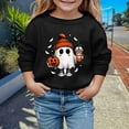 thumbnail image 2 of GDREDA Chandails à Capuchon Tendance pour Filles Chandails pour Enfants Stylés Mignons Imprimés Col Rond Manches Longues pour Usage Quotidien Noir, 9-10 Ans, 2 of 4
