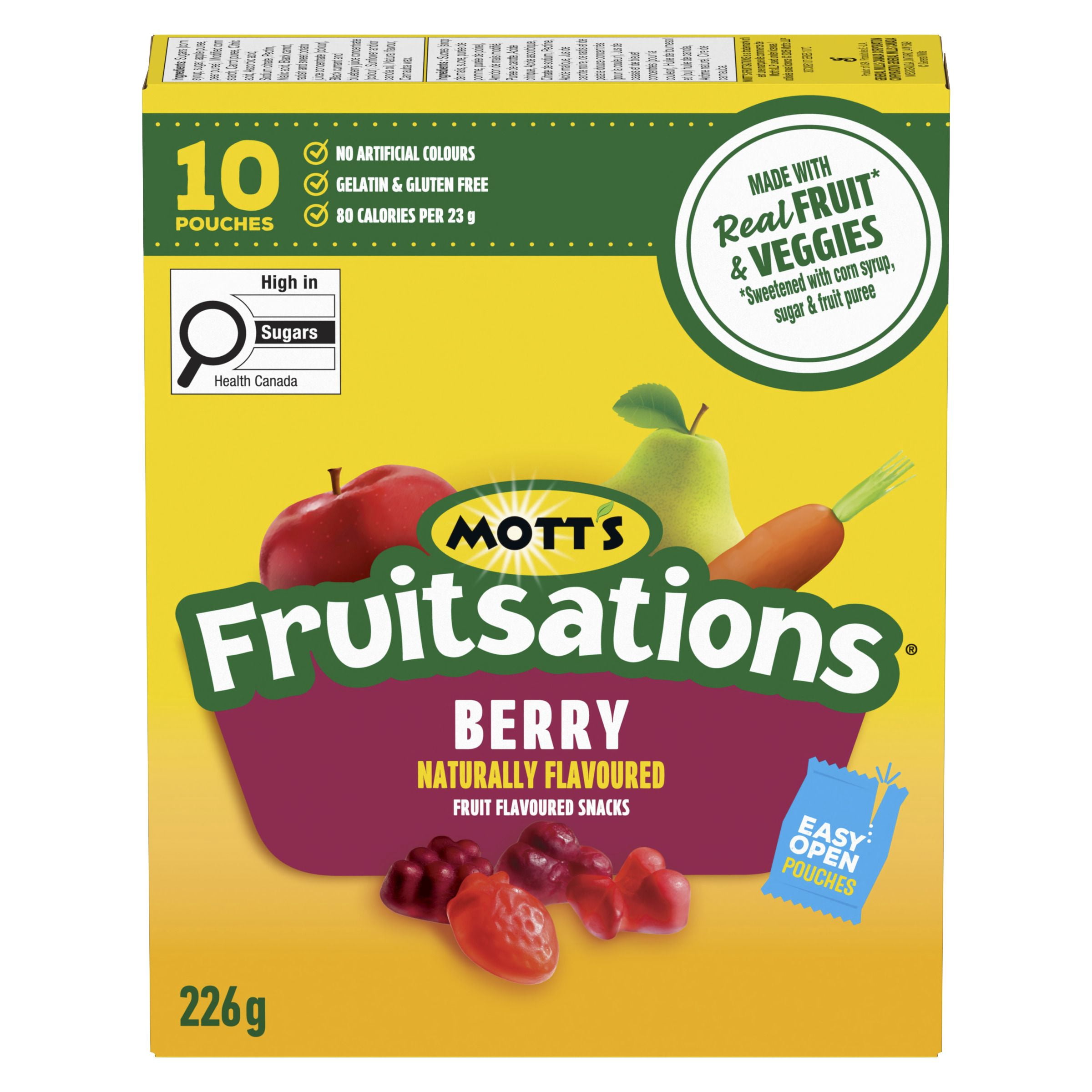 MOTTS FRUITSATIONS PLUS VEGGIE FRT FLVRD SNCKS BERRY