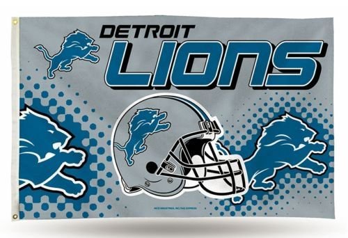 QIFEIHA Detroit Lions Drapeau Bannière 3 X 5 Pieds Drapeau
