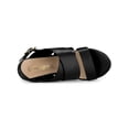 thumbnail image 4 of BLISSFUL STEP Women's Sandals Platform Heels Ankle Strap Wedges Sandals Black 6, 4 of 8