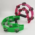 thumbnail image 3 of Tambourine Metal Half Moon Musical Instruments Double Metal Hand Held Instruments Percussion With Ergonomic Handle Grip Tambourines For Adults Tambourine Metal Hand Held Percussion, 3 of 3
