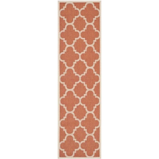Safavieh Courtyard Collection Indoor/Outdoor Runner Rug, Terracotta, 2'3' x 8'