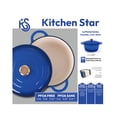thumbnail image 2 of 3.5 Litre Cocotte en fonte Kitchen Star 24 cm, bleu, 2 of 6