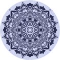 thumbnail image 1 of Ahgly Company Tapis Rond Lavable en Machine Intérieur Transitionnel Bleu Céleste, 4 Pieds Rond, 1 of 7