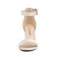 thumbnail image 2 of BLISSFUL STEP Women's Shoes Ankle Strap Block Heel Buckle Open Toe Sandals Grey 5.5, 2 of 8