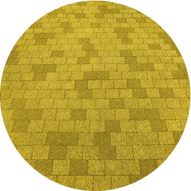 Ahgly Company Machine Washable Indoor Round Transitional Dark Golden Rod Brown Area Rugs, 5' Round