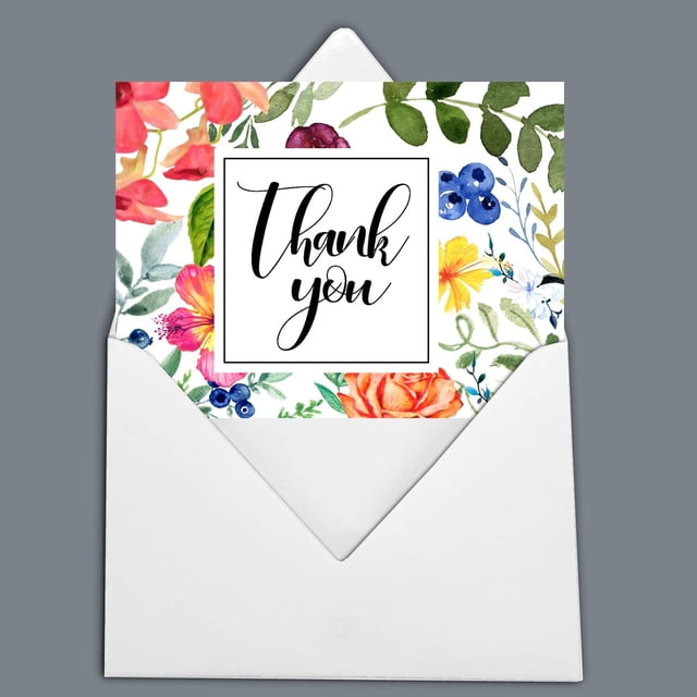 Darling Souvenir Wedding Thank You Card Greeting Cards With White Envelopes - 36 Pcs