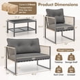 thumbnail image 3 of Costway 8 PCS Patio Furniture Set PE Rattan Conversation Sofa Set with Thick Cushions, 3 of 10
