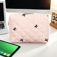 thumbnail image 4 of Sac de Rangement Portable pour Ordinateur Portable Tablette avec Nœud Brodé Mignon pour Accessoires de Maison, 4 of 4