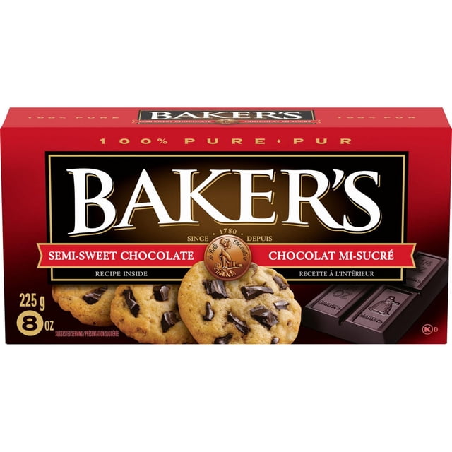 Baker's 100% Pure Semi-Sweet Chocolate Baking Bar