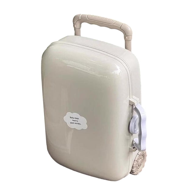 KLKCMS Children Luggage Toy Baby Suitcase Toy Plastic Rolling Suitcase Storage Box with